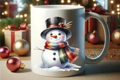 Snow man clip art, Christmas PNG sublimation Product Image 3