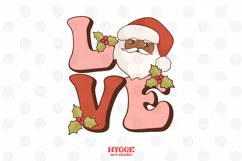 Love Sublimation | Retro Christmas PNG | Groovy Santa PNG Product Image 1