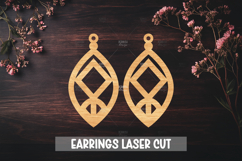 Boho Style Laser Cut Earrings SVG File Product Image 1