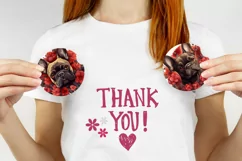 French Bulldog Car Coasters, Valentine Dog Sublimation PNG Product Image 3