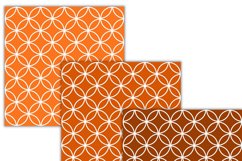 shades of Orange lattice circles digital papers Product Image 3