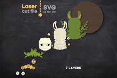 Llama SVG laser cut file for Glowforge Product Image 3