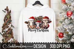Merry Christmas Sublimation Design - Heifer PNG Product Image 2
