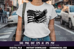 Eagle with USA Flag. Patriotic. Independence Day. 4th July. Product Image 3