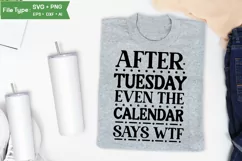 After Tuesday Even The Calendar Says Wtf SVG Cut File Product Image 3
