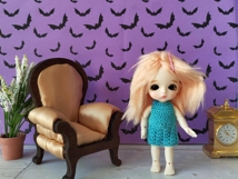 Dollhouse wallpaper Halloween style with bat digital downloa Product Image 3