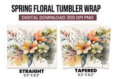 Spring floral tumbler wrap sublimation Product Image 3