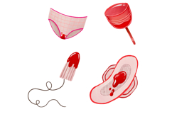 Women Health &amp; Period Care Clipart: Aesthetic Product Image 3