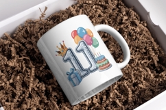 Shiny Celebrations Silver Birthday Number PNG Pack Product Image 3