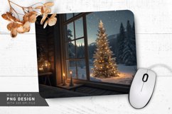 Peaceful Christmas Night Mouse Pad PNG Design Product Image 1