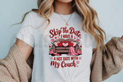 Valentines Day Couch Date Graphic Hearts Roses Chocolate Product Image 3