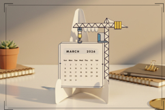 Construction Engineer Desk Calendar 2026 Product Image 3