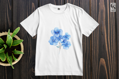 Blue Hydrangea Flower Clipart Sublimation PNG Product Image 3