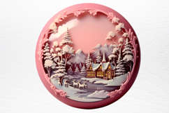 Vintage Pink Christmas Clipart Product Image 3