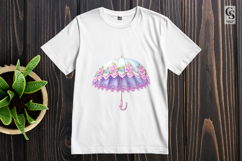 Floral Pastel Umbrella Clipart Sublimation PNG Product Image 3