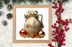 Christmas Antique Vases Clipart, Christmas Clipart Product Image 3