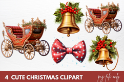 Watercolor Cute Christmas Clipart Product Image 1