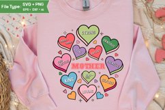 Mom Mothers Day SVG Mother SVG Dual Heart Mom Tshirt Design Product Image 3