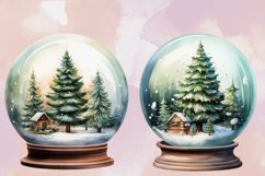 Christmas Tree in Snow Globe Clipart, Christmas Tree in Product Image 4