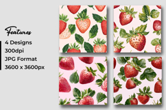 Strawberry Fruit Pattern Digital Paper Product Image 3