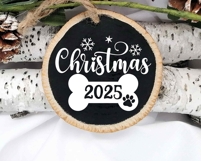 Christmas 2025 SVG, Pet Christmas Ornament, Xmas Monogram Product Image 3