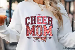 CHEER MOM PNG, Mothers day Mom sublimation Product Image 1