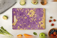 Purple Yellow Cutting Boards sublimation Designs Product Image 3