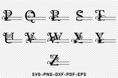 Monogram Flourish Split Letters SVG Bundle Cut Files Product Image 10