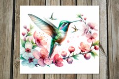 Watercolor spring flower | Skinny tumbler Sublimation bundle Product Image 3