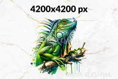 Iguana PNG, Tropical Reptile Sublimation Product Image 2