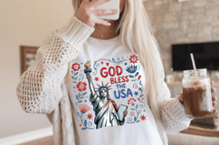 God Bless the USA PNG T-Shirt|4th of July PNG Sublimation Product Image 9