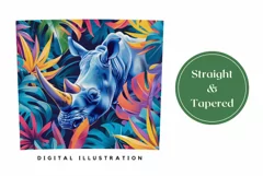 Rhinoceros Tumbler Wrap, Rhinoceros Sublimation Design Product Image 3