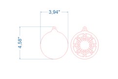 Christmas Ornament SVG laser cut file for Glowforge Product Image 4