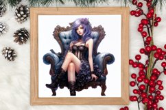 Mysterious Gothic Christmas Clipart Sublimation Product Image 3
