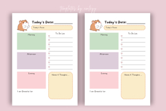 Charming Pastel Daily Planner Printable PDF Planner, Cute Product Image 3