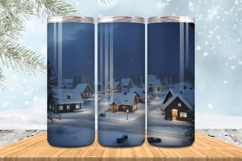 Winter Wonderland Snowflake PNG, Icy Tree 20oz Tumbler wrap Product Image 1