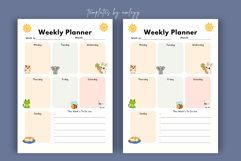 Pastel Cute Weekly Planner Template Editable Canva Template Product Image 3