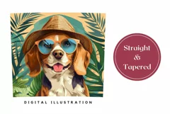 Summer Dog Tumbler Wrap Design, Beagle In Sunglasses Tumbler Product Image 3