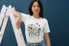 Butterfly &amp; Wildflower Garden Embroidery Design Product Image 3