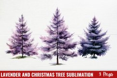 Lavender And Christmas Tree Sublimation Clipart Product Image 1