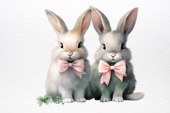 Chirstmas Bunnies Clipart PNG Product Image 3