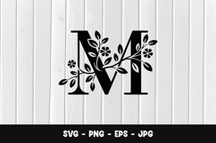 Decorative Letter M Monogram SVG, PNG Product Image 1