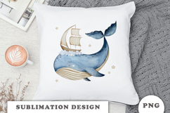 Watercolor Whale Dreams png Product Image 3
