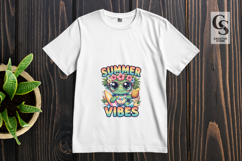Summer Vibes Cute Animal Clipart PNG Sublimation Product Image 3