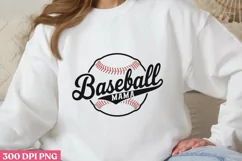 Baseball Mama PNG, Baseball Mama Sublimation PNG Product Image 1
