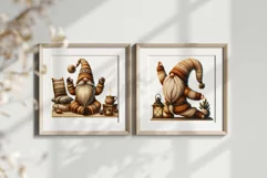 Gnome clipart, Cozy Gnomes Doing Yoga, Yoga clipart PNG Product Image 5