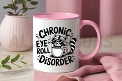 Sarcastic Raccoon With Coffee Mug Design For Sublimation Product Image 3
