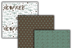coffee digital papers, Coffee pattern, Coffee printables. Product Image 2