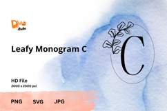 Minimalist Botanical Monogram Product Image 1