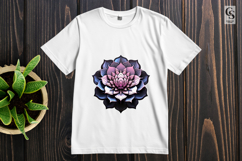 Gothic Pink Lotus Flower Clipart Sublimation PNG Product Image 2